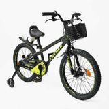 Велосипед 20" CORSO TAYGER TG-20831, рама алюміній, дискові гальма корзинка,пляшечка чорний