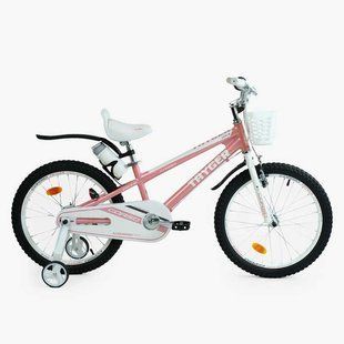 Велосипед 20" Corso Tayger TG-45933 + кошик + пляшка, персиковий з білим