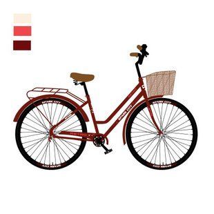Велосипед SPARK CITY RETRO 28", сталева рама 18", вишневий