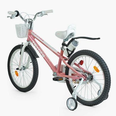 Велосипед 20" Corso Tayger TG-45933 + корзина + бутылка, персиковый с белым
