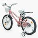 Велосипед 20" Corso Tayger TG-45933 + корзина + бутылка, персиковый с белым - 3