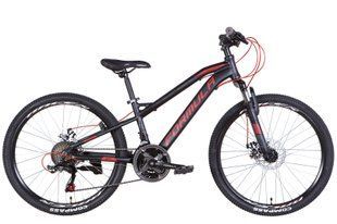 Велосипед 24" Formula BLACKWOOD AM DD, алюміній, 21 швидкість, чорно-червоний (м) 2024