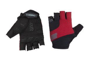 Рукавички ONRIDE Clutch, гелеві подушечки, сірий/бордо розмір M