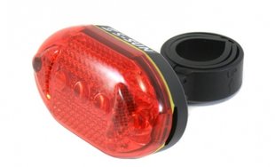 Мигалка задня X17 Sun 5Led 4 функції + батарейки, Red