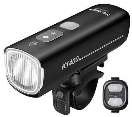 Велосипедна фара Ravemen K1400 (1400 lm, 4000 mAh) з датчиком освітленості