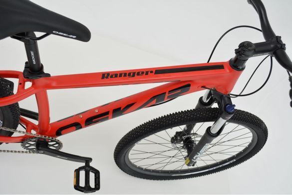 Велосипед 29" Oskar Ranger 2.0, рама 17", гідравлічні гальма, вилка Suntour, SHIMANO ALTUS, червоний матовий 2026