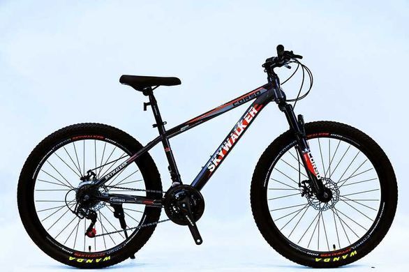 Велосипед Corso &laquo;Skywalker&raquo; 26" SW-26506 рама алюмінієва 15", дискові гальма , 21 швидкість SunRun, чорний з червоним