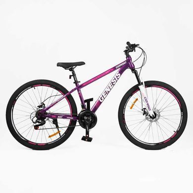 Велосипед Corso 27.5" "Genesis" GS-27378 рама стальная 15", 21 скорость SunRun, сиреневый