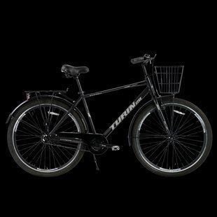 Велосипед Titan Turin 28", рама 18" сталь, чорно-сірий