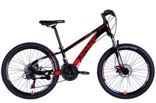 Велосипед 24" SPACE MERCURY DD FR, рама-11" алюминий, черно-красный
