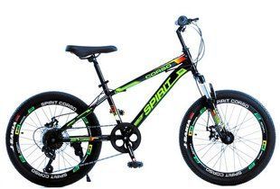 Велосипед Corso &laquo;SPIRIT&raquo; 20" ST-53088 рама сталева 11", дискові гальма, Shimano Revoshift на 7 шв. , чорно-зелений