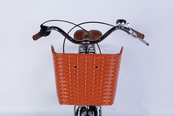 Велосипед 28" планетарка Dorozhnik RETRO PH, рама-19" сталь, з крилами, підніжкою, дзвоником та кошиком, чорний 2025