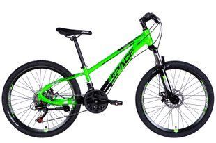 Велосипед 24" SPACE MERCURY DD FR, рама-11" алюминий, зелено-черный