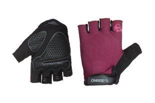 Перчатки ONRIDE Hold 30 Fire, подушки гелевые, темный фиолетовый размер L