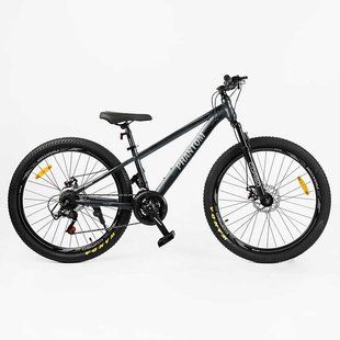 Велосипед Corso 26" &laquo;PHANTOM&raquo; PH-26455, рама сталь ,обладнання SunRun 21шв. сірий