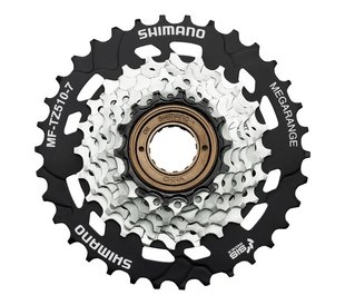 Зірки задні з трещеткой Shimano MF-TZ510-7, 14-34, срібл, 7-зір.