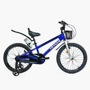 Велосипед 20" Corso Tayger TG-62355 + кошик + пляшка, синій металік