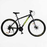 Велосипед Corso "Leader" 29" LR-55620, рама сталь, оборудование Shimano 21ск. черный
