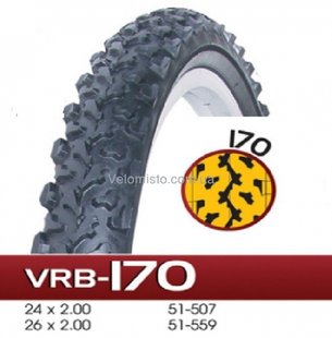 Комплект Vee Rubber 24x2.00 (51-507) (VRB170) 22TPI, покрышка+камера AV