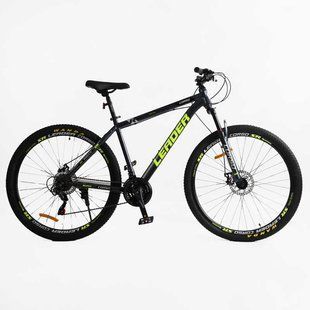 Велосипед Corso &laquo;Leader&raquo; 29" LR-55620, рама сталь, обладнання Shimano 21шв. чорний