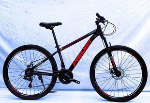 Велосипед Corso 27.5" "Project" C-27832 рама алюминиевая 15,5" , 21 скорость SunRun, черный с красным
