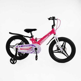 Велосипед Corso Connect 18", магнієва рама, литі диски, дискові гальма MG-18359, рожевий