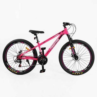 Велосипед Corso 26" &laquo;PHANTOM&raquo; PH-26696, рама сталь ,обладнання SunRun 21шв. рожевий