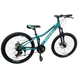 Велосипед SPARK TILL 24", алюминиевая рама - 12" бирюзовый