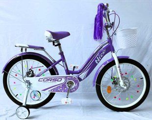 Велосипед 20" Corso Nice, сталь, дискові гальма NC-20105