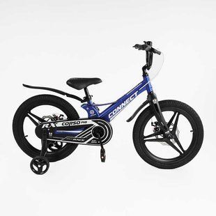Велосипед Corso Connect 18", магнієва рама, литі диски, дискові гальма MG-18379, темно-синій