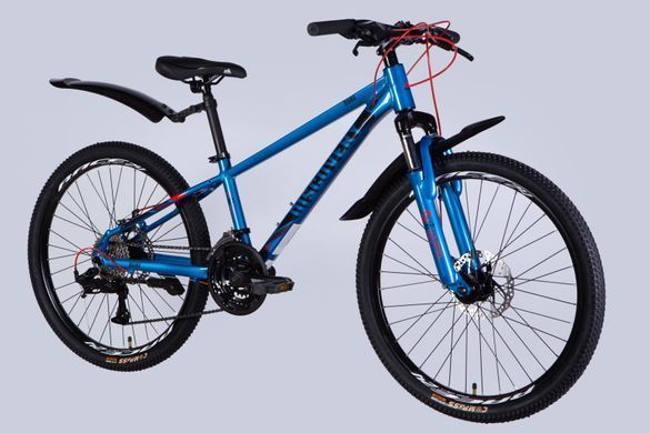 Велосипед AL 24" Discovery QUBE DD CS рама-11,5" синьо-чорний 2025