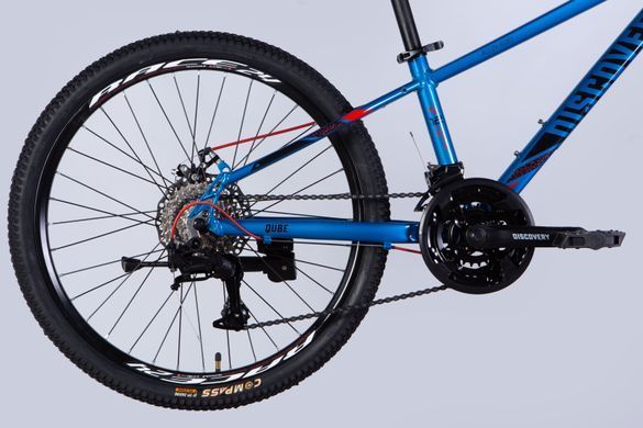 Велосипед AL 24" Discovery QUBE DD CS рама-11,5" синьо-чорний 2025