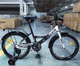 Велосипед 20" Corso MAXIS MX-93420 рама сталь, ножні гальма, багажник, додаткові колеса біло-чорний