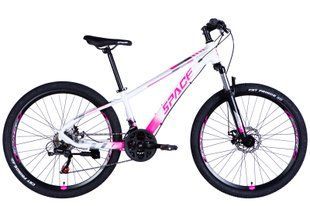Велосипед 26" SPACE MERCURY DD FR, рама-13" алюминий, бело-розовый