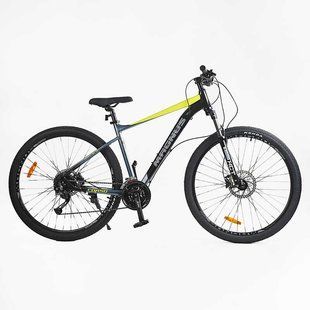 Велосипед Corso &laquo;MAGNUS&raquo; 29" MG-69065, рама алюміній 21", обладнання Shimano 27 швидкість чорно-сірий