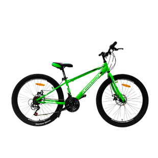 Велосипед 24" CROSSBIKE Spark D-Al, рама 11" подростковый, зеленый