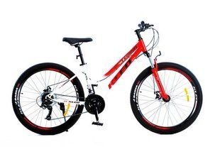 Велосипед Corso &laquo;KLEO&raquo; 26" KL-26005 рама сталева, дискові гальма , 21 швидкість Shimano, біло-червоний