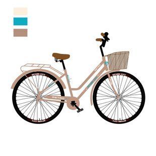 Велосипед SPARK CITY RETRO 26", сталева рама 17", персиковий