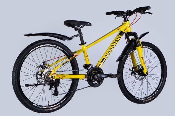 Велосипед AL 24" Discovery QUBE DD CS рама-11,5" жовто-чорний 2025