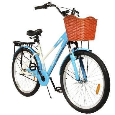 Велосипед SPARK MARS 26", алюміній, рама17", планетарна втулка на 3 швидкості, білий з блакитним