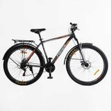 Велосипед Corso &laquo;Fisher&raquo; 29" FS-83260, рама сталь, обладнання Shimano 21шв. чорний з помаранчовим