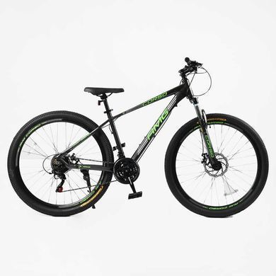Велосипед Corso &laquo;AMG&raquo; 29" MG-29109 рама алюминий 17", 21 скорость Shimano, черный с зеленым