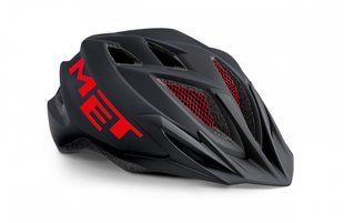 Шолом підлітковий MET CrackerJack (52-57 cm) із мигалкою Black Red | Matt