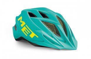 Шлем подростковый MET CrackerJack (52-57 cm) с мигалкой Emerald Green | Matt