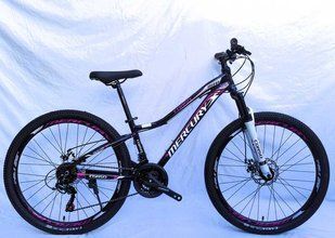Велосипед Corso MERCURY 26", алюміній MR-26852 чорний з рожевим