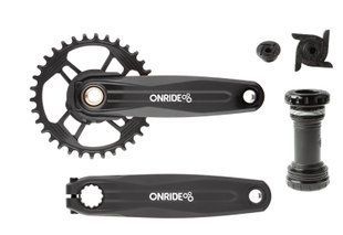 Комплект шатунов ONRIDE Solo Pro 1230, под Hollowtech, 170 мм, 34Т, на 12/11 шв., с кареткой, черный
