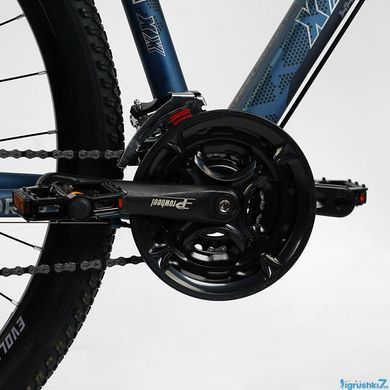 Велосипед Corso X-Force 29" рама алюмінієва 21", обладнання Shimano Altus, 24 швидкості, вилка MOMA, сірий з чорним (XR-29335)