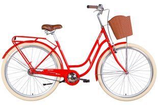Велосипед Dorozhnik RETRO 28", 19" сталева рама, 1 швидкість, помаранчовий 2022
