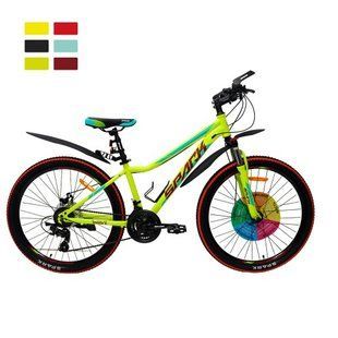 Велосипед SPARK WAVE 26", сталева рама 14", неоново-жовтий