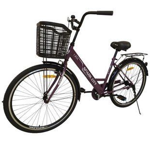 Велосипед SPARK CITY LIRA 26", стальная рама - 17" сливовый